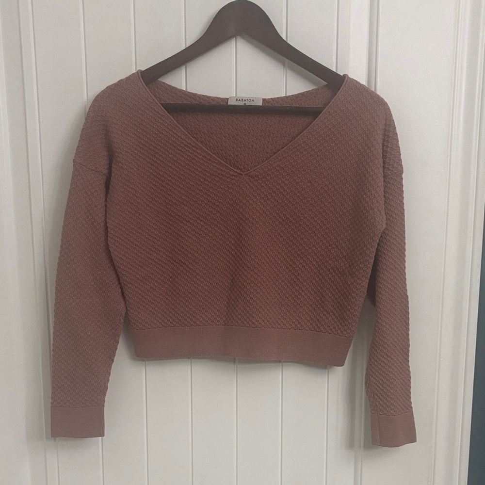 BABATON Crop Top Waffle Cotton & Cashmere